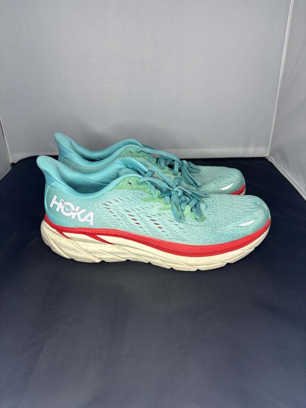 Hoka Clifton 8 Men’s Running Shoes Aquarelle Eggshell Blue Size 11 B